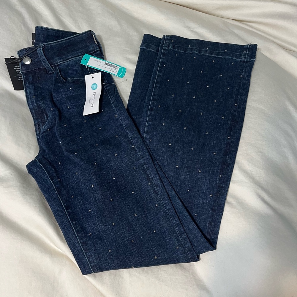 Prosperity Rhinestone Bootcut Jeans- NWT